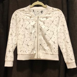 Lace baseball jacket